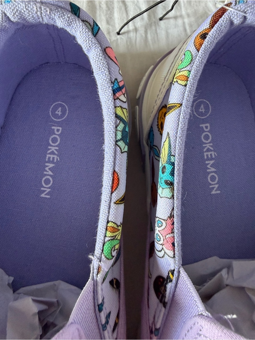 Pokemon Lavender Eevee Evolution Slip-On Sneakers - Picture 2 of 5
